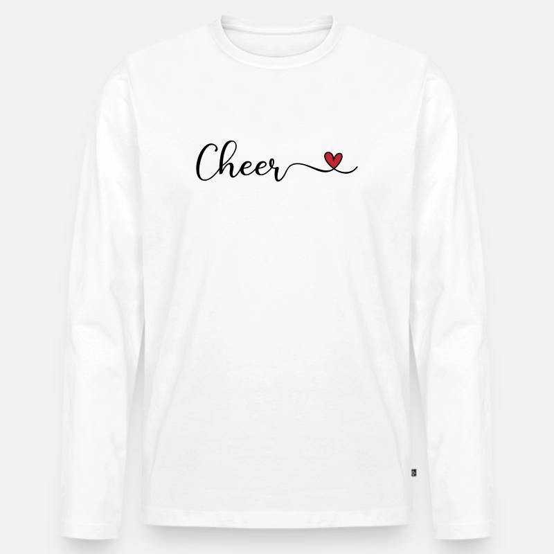 Cheer - Männer Premium Bio Langarmshirt - Weiß