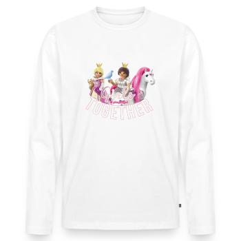 Playmobil Girls Together Princesses Et Licornes - T-shirt manches longues Premium bio Homme - blanc - Devant - Nico (187cm)