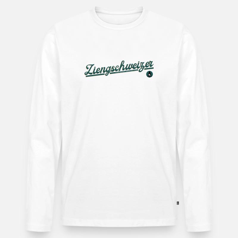 Ziengschweizer - Männer Premium Bio Langarmshirt - Weiß