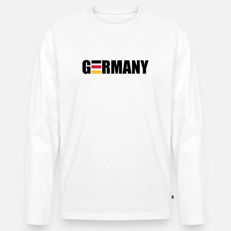 Germany - Männer Premium Bio Langarmshirt - Weiß