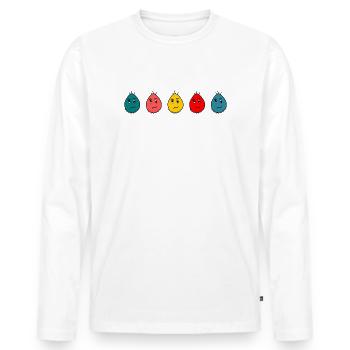 anniversary. Anniversary Decade. humor. funny - Men's Premium Organic Long Sleeve Shirt - white - Front - Nico (187cm)