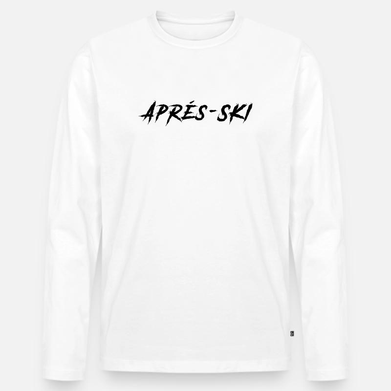 Apres Ski - Männer Premium Bio Langarmshirt - Weiß