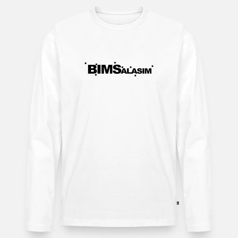 BIMS ALASIM - Männer Premium Bio Langarmshirt - Weiß