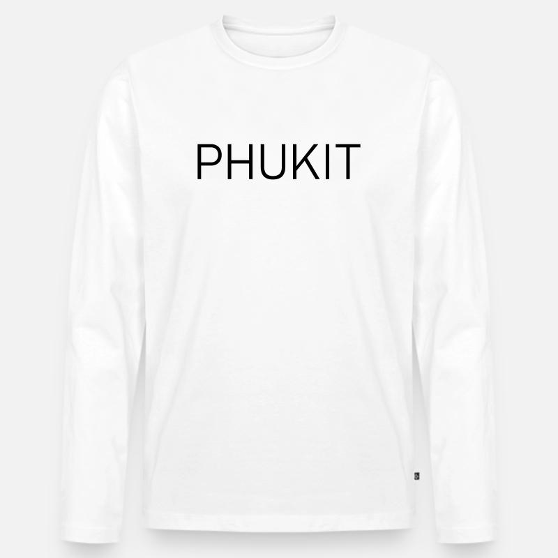 Phukit - Männer Premium Bio Langarmshirt - Weiß