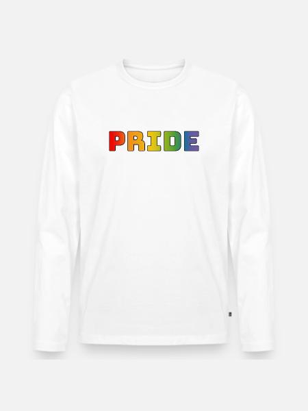 rainbow pride LGBT lgbtqi queer - Men's Premium Organic Long Sleeve Shirt - white