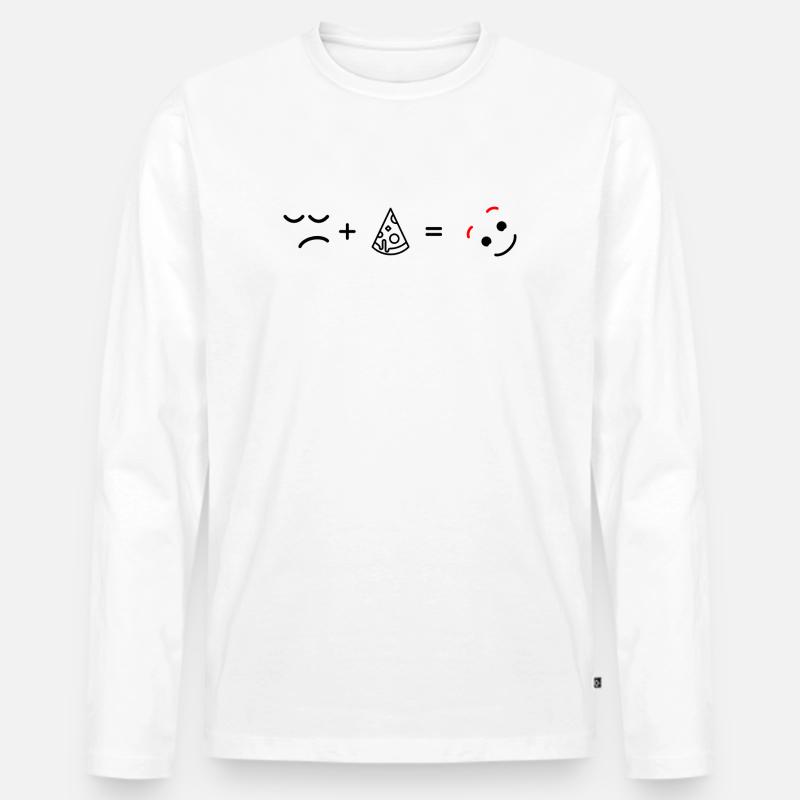 Warten auf Design-Upload - Männer Premium Bio Langarmshirt - Weiß