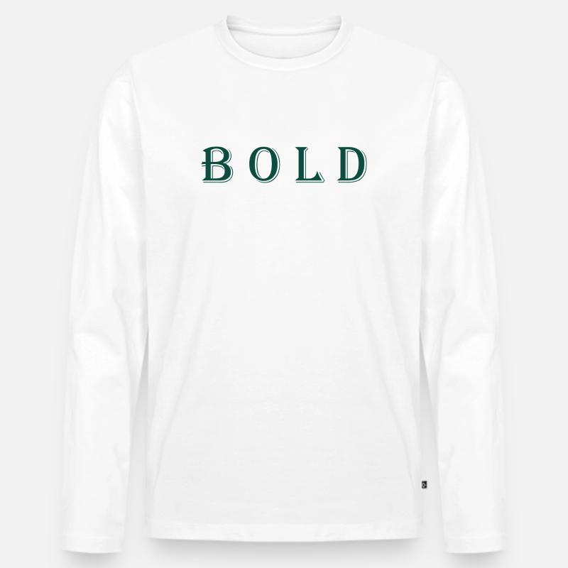 Würdevolles abstraktes Kunstdesign - Männer Premium Bio Langarmshirt - Weiß
