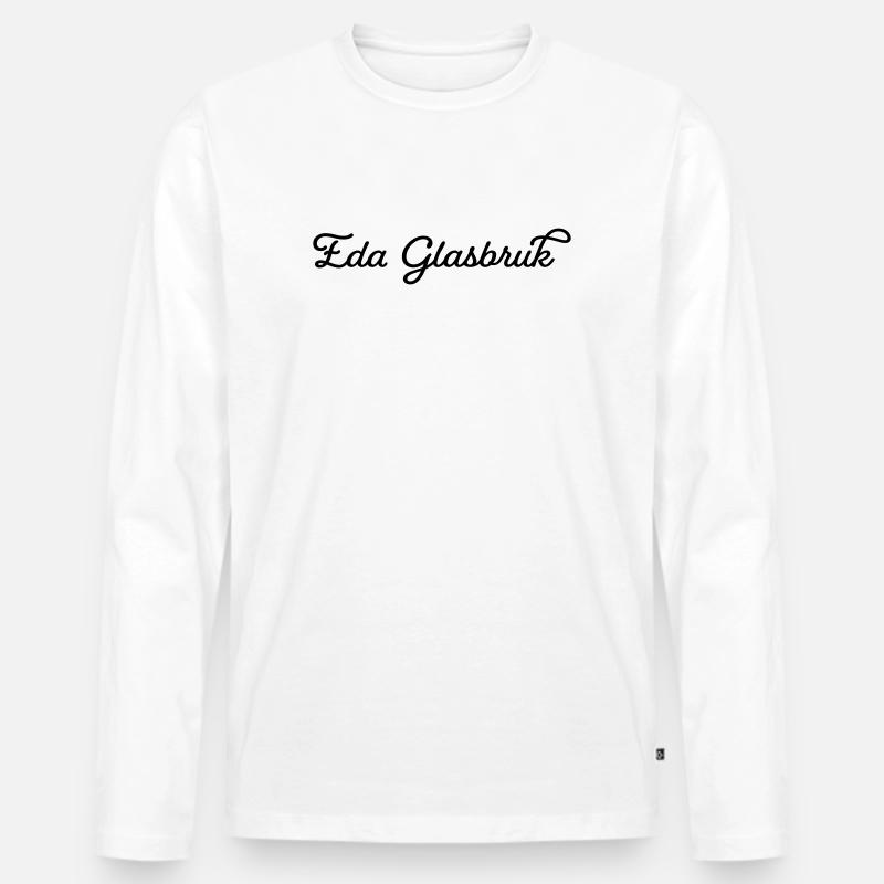 Eda Glashütte schwarz - Männer Premium Bio Langarmshirt - Weiß