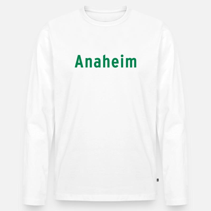 Anaheim - Männer Premium Bio Langarmshirt - Weiß