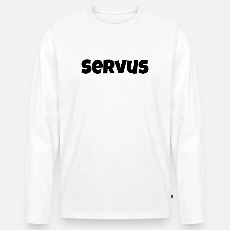 Servus (Luckiest Guy) - Männer Premium Bio Langarmshirt - Weiß