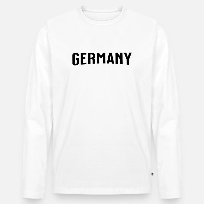 Deutschland - Germany - Männer Premium Bio Langarmshirt - Weiß