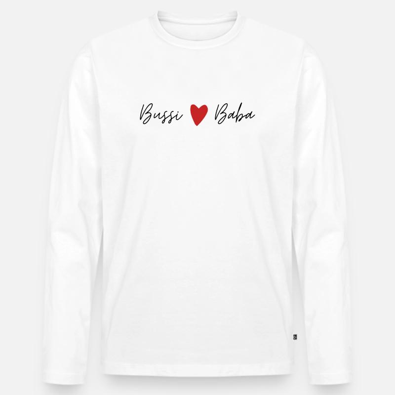 Bussi Baba - Männer Premium Bio Langarmshirt - Weiß