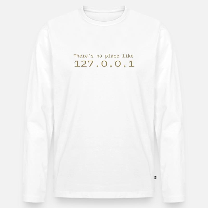 Programmeur Nerd IT Aucun endroit comme Localhost T-shirt manches longues Premium bio Homme