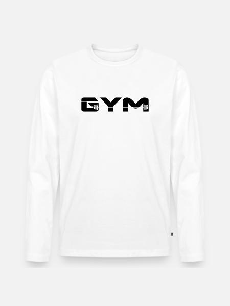 gym musculation - T-shirt manches longues Premium bio Homme - blanc