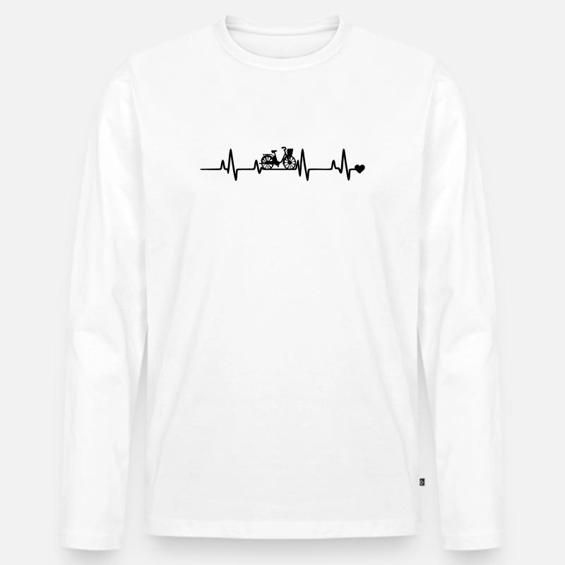  Fahrrad Radfahrer - Männer Premium Bio Langarmshirt - Weiß