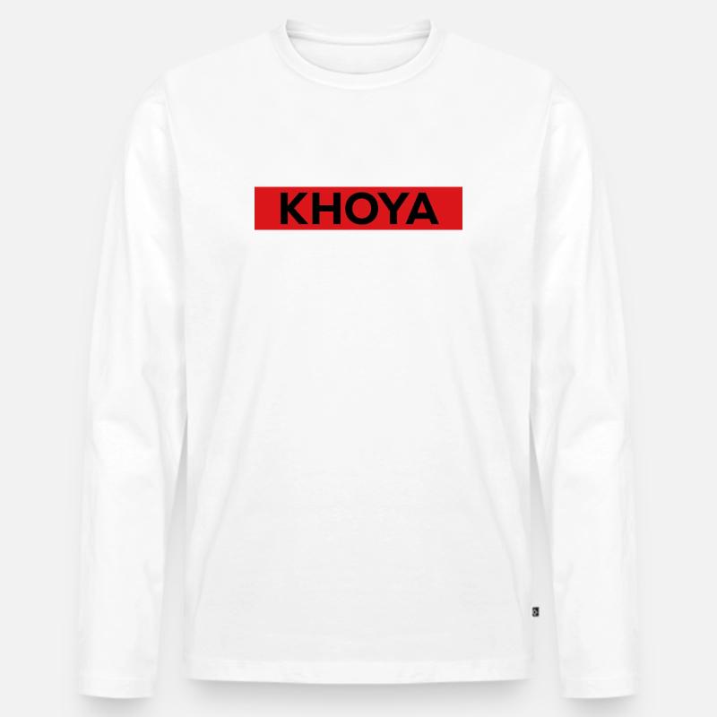 Choja - Männer Premium Bio Langarmshirt - Weiß