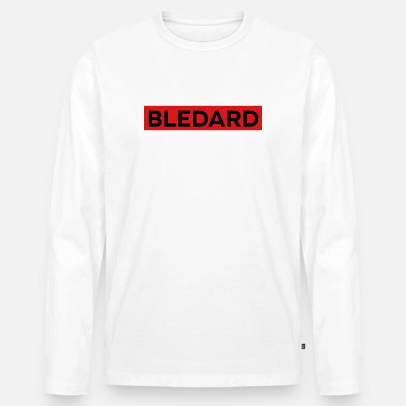 Bledard - Männer Premium Bio Langarmshirt - Weiß