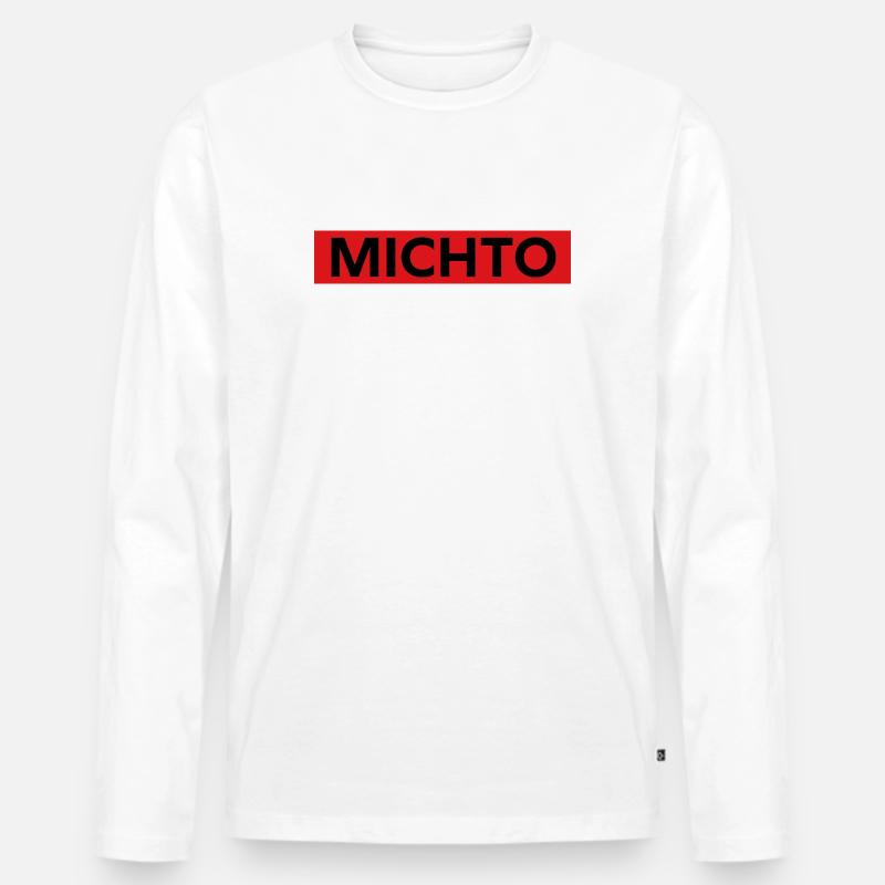 Michto - Männer Premium Bio Langarmshirt - Weiß