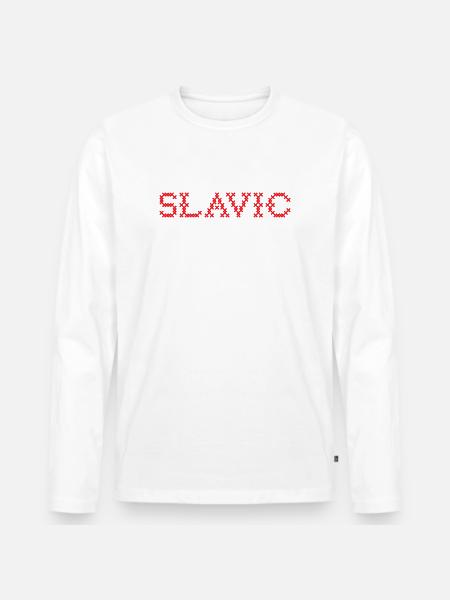 SLAVIC Folk Slawisch - Men's Premium Organic Long Sleeve Shirt - white