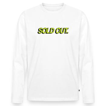Sold Out - Männer Premium Bio Langarmshirt - Weiß - Vorne - Nico (187cm)