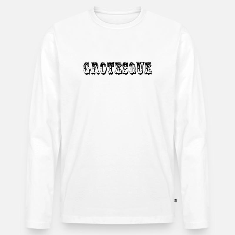 grotesque - Männer Premium Bio Langarmshirt - Weiß