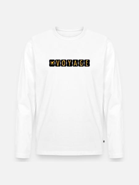 Voyage - T-shirt manches longues Premium bio Homme - blanc