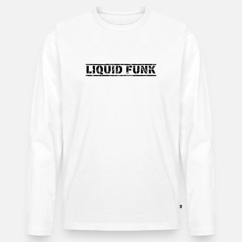 Liquid Funk - Männer Premium Bio Langarmshirt - Weiß