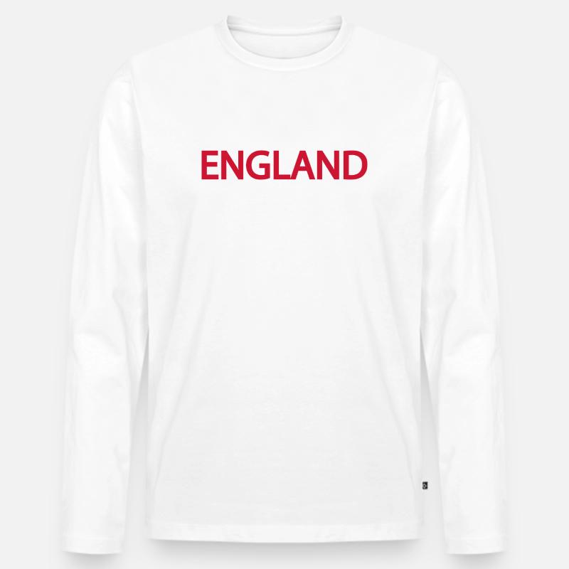 Englische Landschaft im Wave Foam Style - Männer Premium Bio Langarmshirt - Weiß
