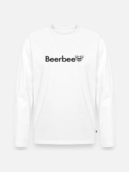 Beerbee Beer Bee Malle Saying TShirt - Men's Premium Organic Long Sleeve Shirt - white