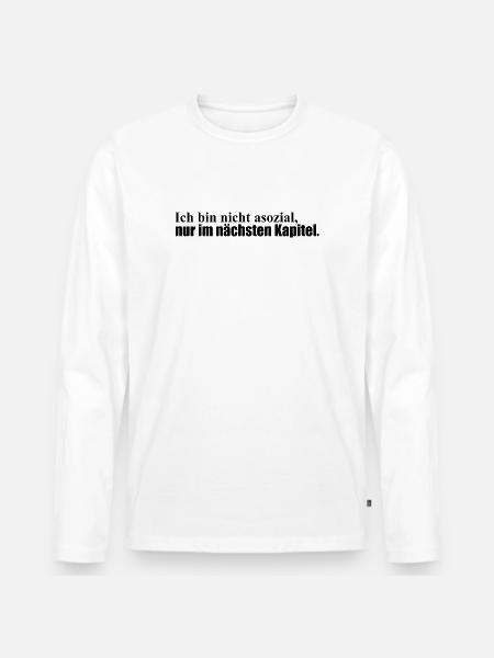 Nächstes Kapitel - Männer Premium Bio Langarmshirt - Weiß