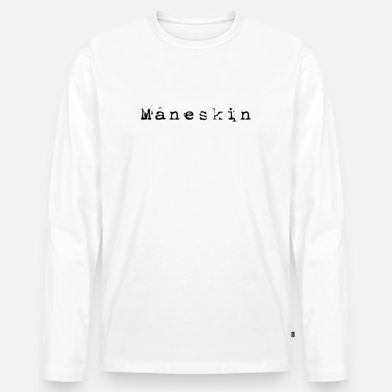 Måneskin - Männer Premium Bio Langarmshirt - Weiß