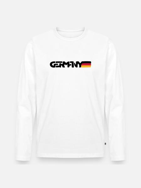 Germany - Männer Premium Bio Langarmshirt - Weiß