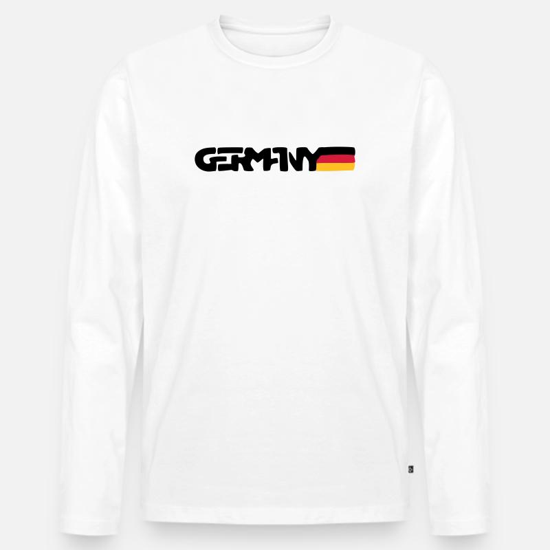 Germany - Männer Premium Bio Langarmshirt - Weiß