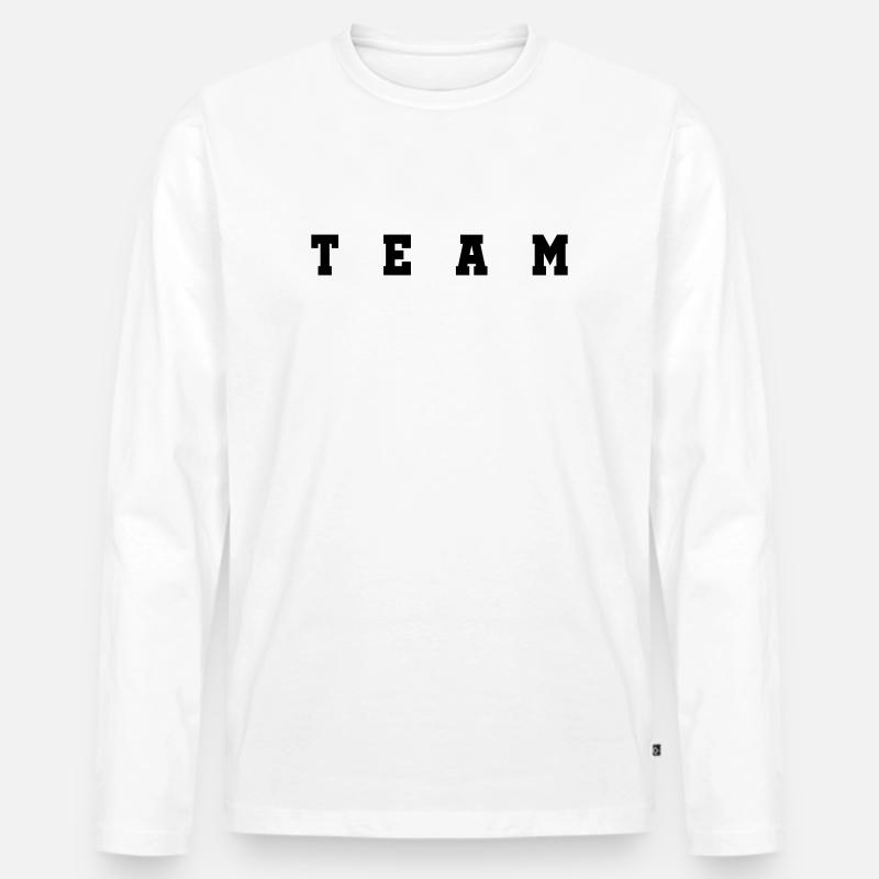 Team - Männer Premium Bio Langarmshirt - Weiß