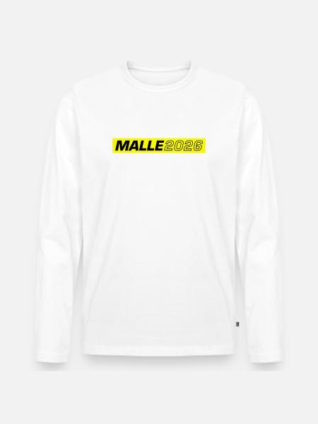 Malle 2026 - Men's Premium Organic Long Sleeve Shirt - white