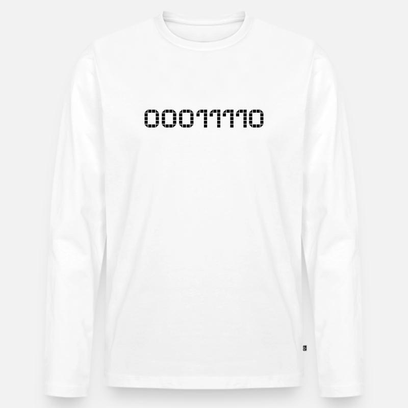Binary notation - 30 - Men's Premium Organic Long Sleeve Shirt - white
