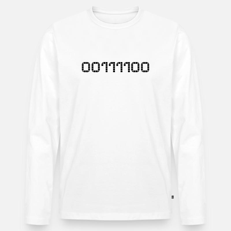 Binary notation - 60 - Men's Premium Organic Long Sleeve Shirt - white