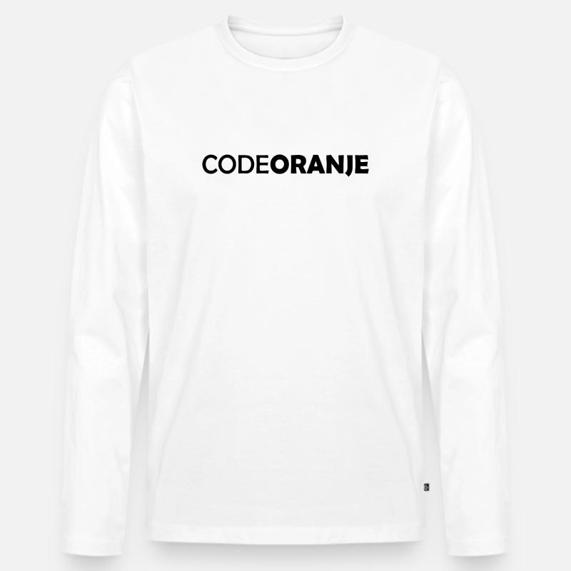 Code Oranje - Nederland - Netherlands Niederlande - Männer Premium Bio Langarmshirt - Weiß
