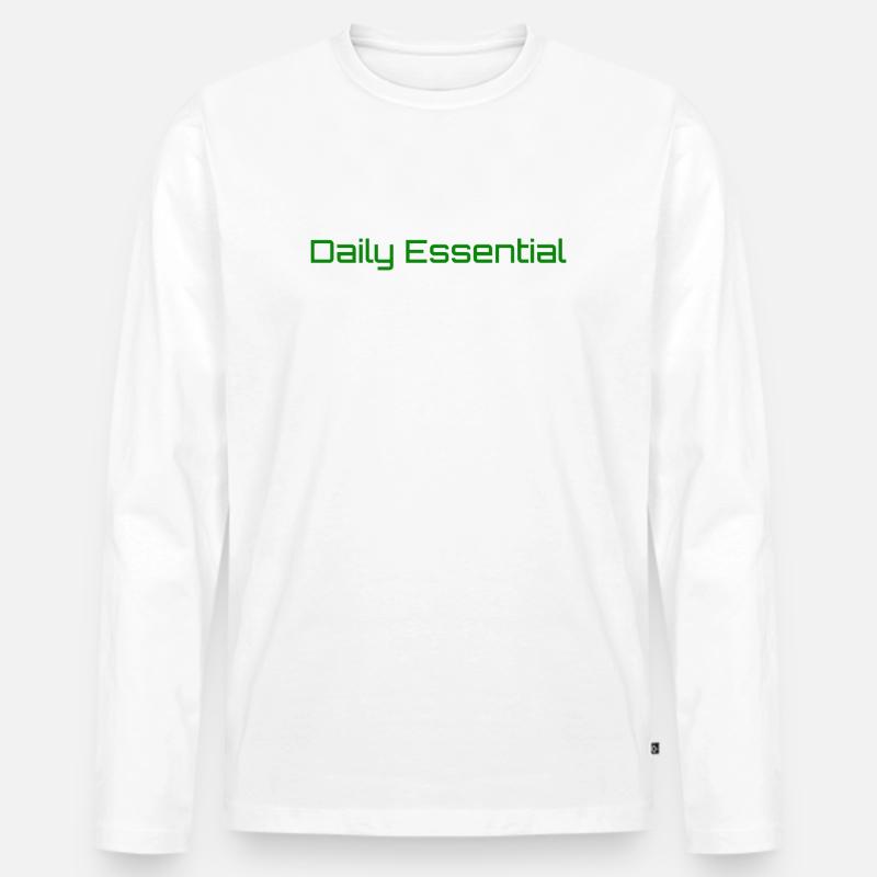 Essential Piece - Männer Premium Bio Langarmshirt - Weiß
