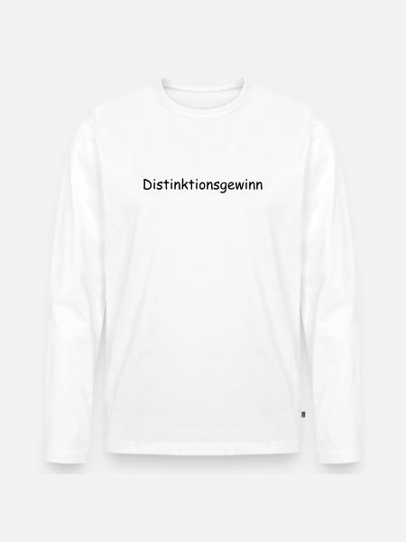 Distinktionsgewinn - Männer Premium Bio Langarmshirt - Weiß