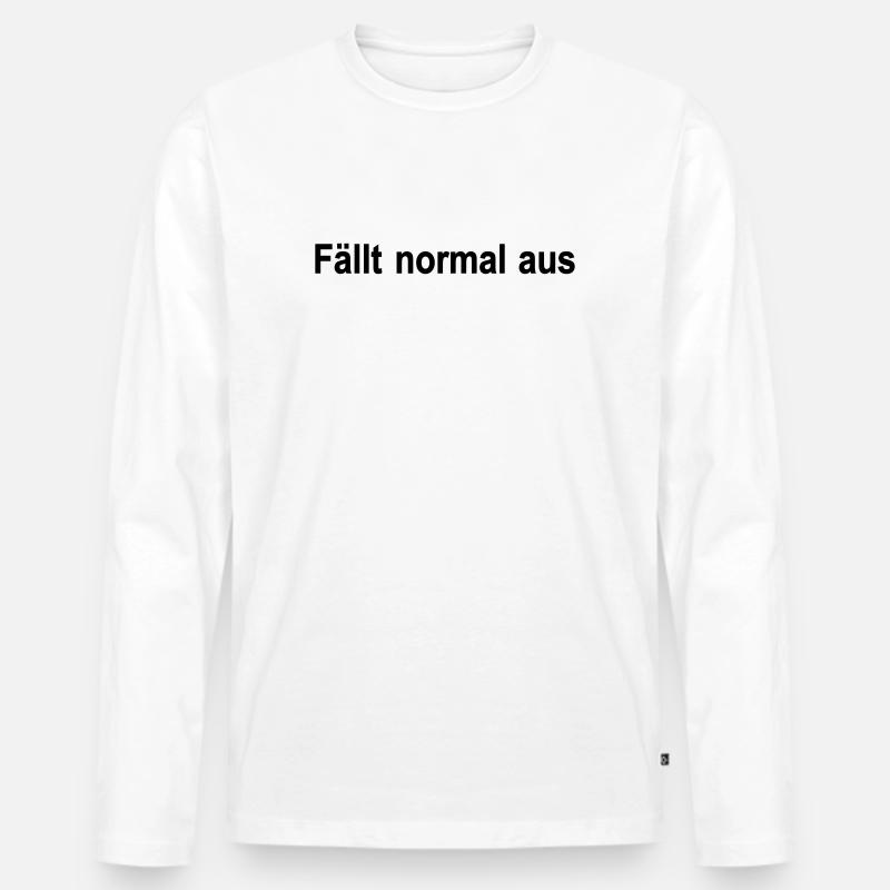 Faellt normal aus - Männer Premium Bio Langarmshirt - Weiß