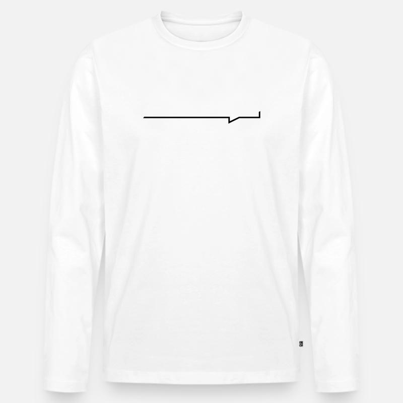Balken-Sprechblase - Männer Premium Bio Langarmshirt - Weiß