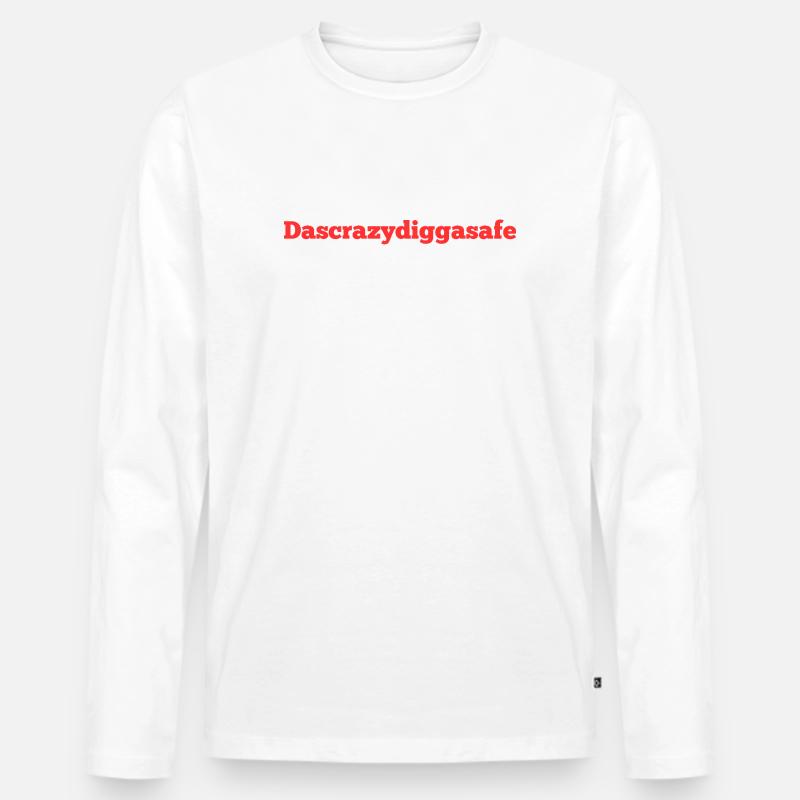 Das crazy - Männer Premium Bio Langarmshirt - Weiß
