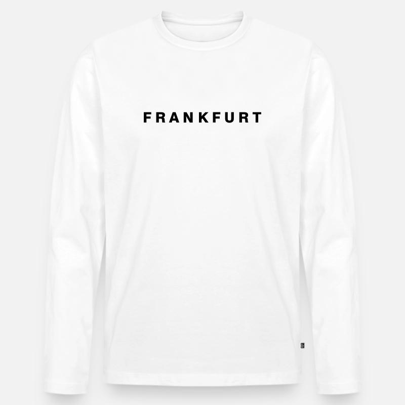 FRANKFURT - Männer Premium Bio Langarmshirt - Weiß