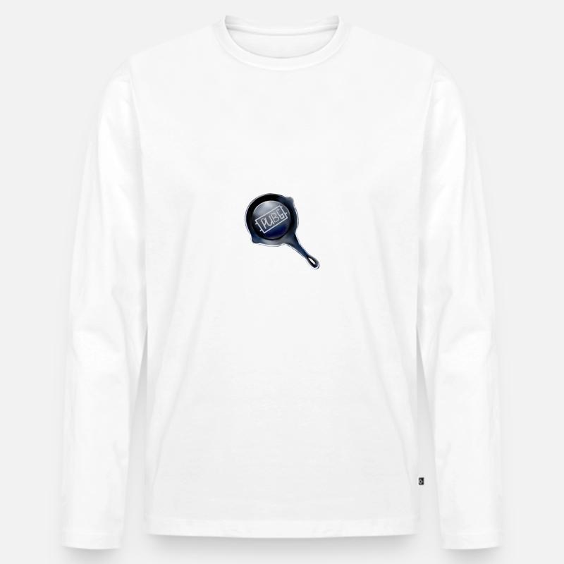 Pfanne Battlegrounds PUBG - Männer Premium Bio Langarmshirt - Weiß