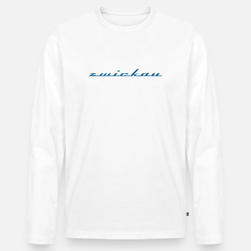 ZWICKAU - Männer Premium Bio Langarmshirt - Weiß
