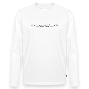 Gamme d’ornements - T-shirt manches longues Premium bio Homme - blanc - Devant - Nico (187cm)