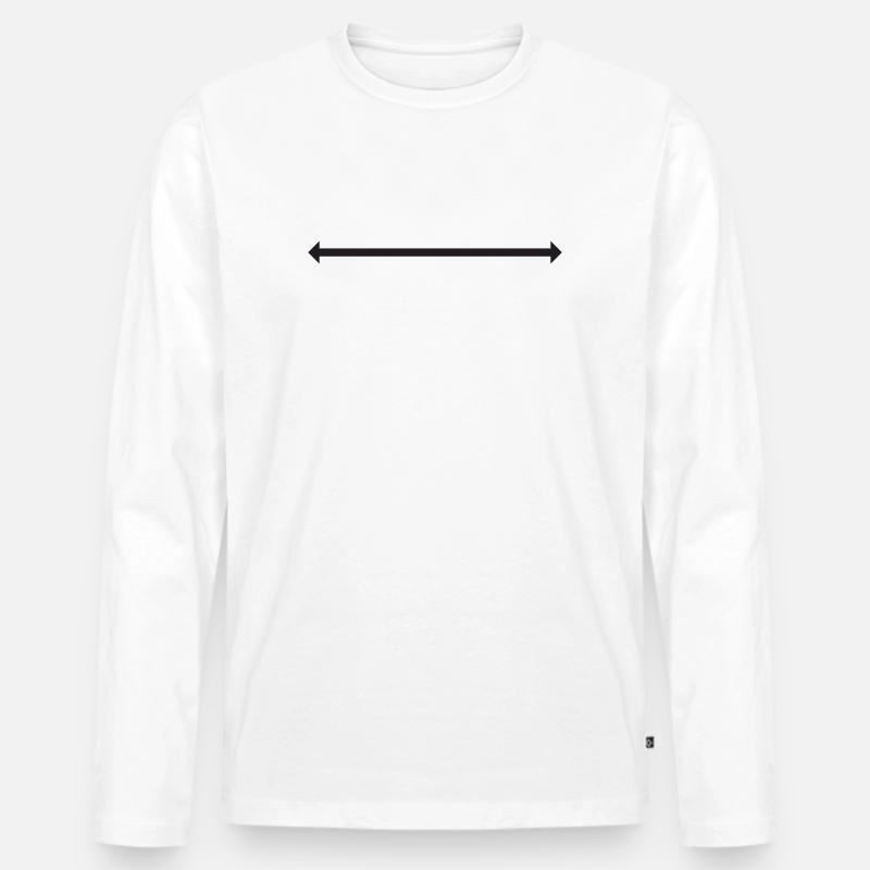 Symbol Pfeil mit zwei Spitzen - Männer Premium Bio Langarmshirt - Weiß