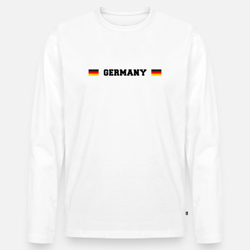 DE Fanshirt - Männer Premium Bio Langarmshirt - Weiß