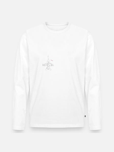 Kampfflugzeug Hornet - Männer Premium Bio Langarmshirt -